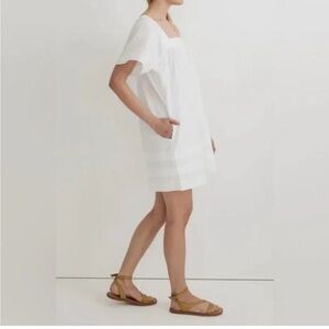 Madewell white cotton Poplin summer dress